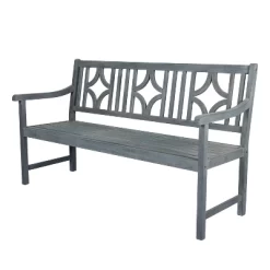 Sloane 3-Seat Ogee Diamond-Back Acacia Wood Outdoor Garden Patio Bench - JONATHAN Y -Outdoor Furniture Store GUEST d06d7c63 a3d9 4fdb b2c4 cc601e5ca697