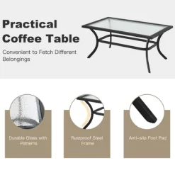 Costway 4 PCS Patio Furniture Set Cushion Sofa Loveseat Sectional Garden Deck Poolside -Outdoor Furniture Store GUEST d27fca52 d7e7 4f16 a20b 6da08f7a010d