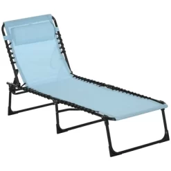 Outsunny Outdoor Folding Chaise Lounge Chair Portable Lightweight Reclining Garden Sun Lounger With 4-Position Adjustable Backrest For Patio, Deck, And Poolside -Outdoor Furniture Store GUEST d28af4cc 21a0 42a2 aa25 907a91e3c4fa