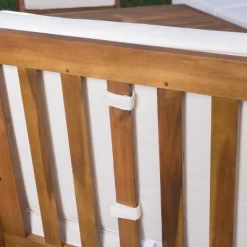 Perla 9pc Acacia Wood Patio Conversation Set - Teak/Cream - Christopher Knight Home -Outdoor Furniture Store GUEST d2ad0ede 956d 4c2e 8448 e9317c09b4e5