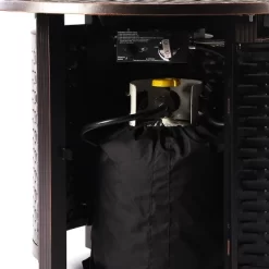 Oakland Living 5pc Aluminum Outdoor Patio Fire Pit Dining Set With 34" Round Fire Table Copper/Gray -Outdoor Furniture Store GUEST d2c76d40 0a26 45dc af6f 0cbe80cc927b