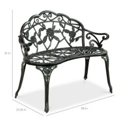 Best Choice Products Outdoor Bench Steel Garden Patio Porch Furniture W/ Floral Accent, Antique Finish 16 Best Choice Products Outdoor Bench Steel Garden Patio Porch Furniture W/ Floral Accent, Antique Finish -Outdoor Furniture Store GUEST d3043320 89c0 4a17 90e9 ccb096ecfe58