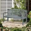 Outsunny 56" Outdoor Wood Bench, 2-Seater Wooden Garden Bench With Slatted Seat, Backrest & Arm Rests For Patio, Porch, Poolside, Balcony, Gray -Outdoor Furniture Store GUEST d3349f4d b8e7 4c64 b933 353bc10b3362