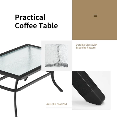 Costway 2 PCS Patio Loveseat With Coffee Table Outdoor Sofa Bench With Cushions 8 Costway 2 PCS Patio Loveseat With Coffee Table Outdoor Sofa Bench With Cushions - Image 6