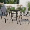 Emma And Oliver 3 Piece Outdoor Bar Height Set-Glass Patio Bar Table-All-Weather Barstools -Outdoor Furniture Store GUEST d3872863 1be7 4e62 80e4 5c7771eb098e