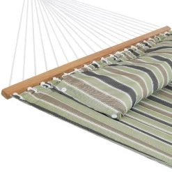 Sunnydaze Decor Sunnydaze 2-Person Quilted Printed Fabric Spreader Bar Hammock/Pillow With S Hooks And Hanging Chains - 450 Lb Weight Capacity -Outdoor Furniture Store GUEST d4414283 91d1 42f5 a556 4aecf3ef65b7