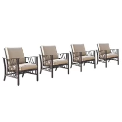 5pc Set With 42" Square Outdoor Aluminum Fire Table & Four Chairs - Oakland Living -Outdoor Furniture Store GUEST d4e4fdd8 49a1 4756 9f83 2b9b9214a40e