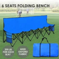 Yaheetech 6 Seats Portable Folding Bench For Sports Camping -Outdoor Furniture Store GUEST d5d148bc 678d 40a9 915b 30f8be8efc02
