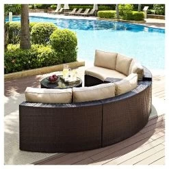 Catalina 4pc Outdoor Wicker Seating Set - Sand - Crosley -Outdoor Furniture Store GUEST d6058a7e 0eac 43e6 9747 abbf12b91d48