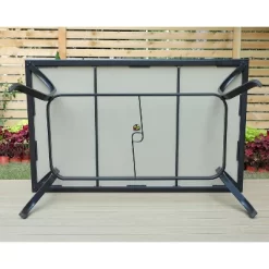 7pc Outdoor Dining Set With Swivel Chairs With Cushions & Faux Wood Table With Umbrella Hole - Captiva Designs -Outdoor Furniture Store GUEST d605c3a1 f33c 4bd4 baf1 fcac8a534219 1