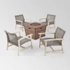 Hampton 5pc Wood & Wicker Club Chair Set With Fire Pit - Christopher Knight Home -Outdoor Furniture Store GUEST d64a7848 b292 4f34 bc89 6844d51239a7