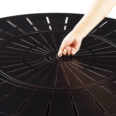 Oakland Living 5pc Swivel Rocking Aluminum Outdoor Dining Set Copper/Gray 8 Oakland Living 5pc Swivel Rocking Aluminum Outdoor Dining Set Copper/Gray - Image 6