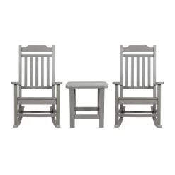 Emma And Oliver Set Of 2 Indoor/Outdoor Poly Resin Rocking Chairs With Side Table 31 Emma And Oliver Set Of 2 Indoor/Outdoor Poly Resin Rocking Chairs With Side Table -Outdoor Furniture Store GUEST d66c3ee7 2409 48fe 9c86 b41e4d65f141