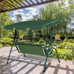 Costway 3 Seats Patio Backyard Canopy Steel Frame Swing Glider Hammock Cushioned -Outdoor Furniture Store GUEST d6bd463b a174 4996 bb63 eb85c6f7ce20
