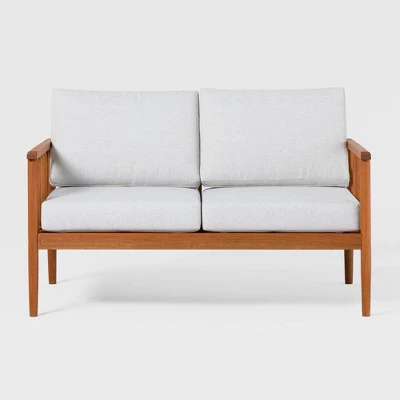 Saracina Home Modern Boho Eucalyptus Spindle Outdoor Bench With Cushions 8 Saracina Home Modern Boho Eucalyptus Spindle Outdoor Bench With Cushions - Image 6