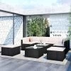 10pc Wicker Patio Sectional Seating Set With Cushion - Black/Beige - GODEER -Outdoor Furniture Store GUEST d70c797d fa95 47bc a1ce 80d8ff6a3723