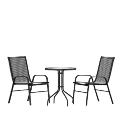 Flash Furniture 3 Piece Outdoor Patio Dining Set - Tempered Glass Patio Table, 2 Flex Comfort Stack Chairs 24 Flash Furniture 3 Piece Outdoor Patio Dining Set - Tempered Glass Patio Table, 2 Flex Comfort Stack Chairs -Outdoor Furniture Store GUEST d7219a70 02c9 4629 adca 187f5ba9a215