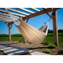 The Hamptons Collection 144” Tan Two Person Outdoor Brazilian Sunbrella Hammock -Outdoor Furniture Store GUEST d77d8126 4b39 44ac b1e7 df861628ec6c