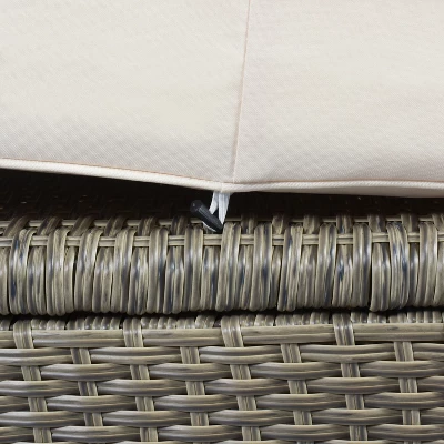 3-Piece Patio Wicker Sofa Set With Cushions, Pillows, Ottomans And Lift Top Coffee Table-ModernLuxe 9 3-Piece Patio Wicker Sofa Set With Cushions, Pillows, Ottomans And Lift Top Coffee Table-ModernLuxe - Image 7