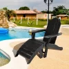 Costway HDPE Patio Adirondack Chair & Folding Footrest Set All-Weather Outdoor WhiteBlackGreyTurquoise -Outdoor Furniture Store GUEST d7d1e2b7 bda0 4e3b bf6d a84cc4604806