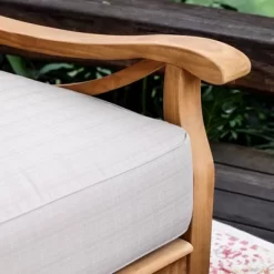 Abbington Teak Daybed With Cushion - Beige - Cambridge Casual -Outdoor Furniture Store GUEST d829f129 a5c7 49be 8c04 fdb21e2ffc16