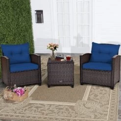 Costway 3PCS Patio Rattan Furniture Set Cushioned Conversation Set Sofa 27 Costway 3PCS Patio Rattan Furniture Set Cushioned Conversation Set Sofa -Outdoor Furniture Store GUEST d90c8a52 aba5 429a a702 dba4de3749b0