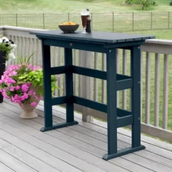 Lehigh Bar Height Rectangle Outdoor Table - Federal Blue - Highwood