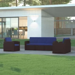 Emma And Oliver Faux Rattan Loveseat With All-Weather Cushions -Outdoor Furniture Store GUEST da13de80 2e36 4eae adad b63b523b5dd3