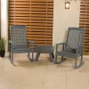 Lehigh 2pk Rocking Chairs With 1 Adirondack Side Table Coastal Teak Gray- Highwood -Outdoor Furniture Store GUEST da51d73d 6447 4f4e b385 6db2520fc32d