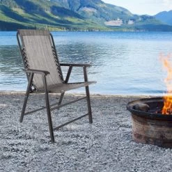 Pure Garden Folding Lounge Chairs – Portable Camping Or Lawn Chairs, Gray, Set Of 2 -Outdoor Furniture Store GUEST da60c3af 719c 4563 b88f b34ae3e7bae3