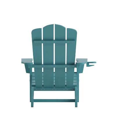 Merrick Lane Adirondack Chair With Cup Holder, Weather Resistant HDPE Adirondack Chair 10 Merrick Lane Adirondack Chair With Cup Holder, Weather Resistant HDPE Adirondack Chair - Image 8