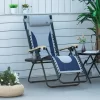 Outsunny Zero Gravity Folding Reclining Chair, Outdoor Steel Lounger Chair With Padded Fabric, Cup Holder, Shade Cover, And Headrest For Poolside, Events, And Camping -Outdoor Furniture Store GUEST dab4232e d9f0 48fd b429 e34f546c2c2b
