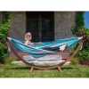 The Hamptons Collection 102” Blue Striped Sunbrella Brazilian Style Hammock With Stand -Outdoor Furniture Store GUEST dbc40e37 8221 4ad3 b66f c3147fbd662c
