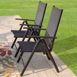 5pc Patio Set With Square Table & Reclining Sling Chairs With Armrests - Captiva Designs -Outdoor Furniture Store GUEST dbd15e9f 554e 4c6a 98a9 d53493fa43ca
