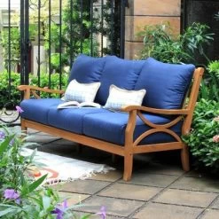 Abbington Teak Patio Sofa With Cushion - Cambridge Casual -Outdoor Furniture Store GUEST dc671f45 addc 4263 b840 556c01cdb4c2
