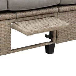 4pc Outdoor Adjustable Wicker Sectional Set With Canopy & Table - GODEER -Outdoor Furniture Store GUEST dca73a74 e24b 454c a2bb 181a440a6a32