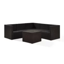 Palm Harbor 6pc All-Weather Wicker Patio Seating Set - Sand - Crosley -Outdoor Furniture Store GUEST dd6b10aa b3e0 4e8b ad20 88963d0ad434