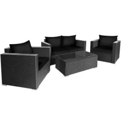 Costway 8PCS Patio Rattan Furniture Set Cushioned Sofa Chair Coffee Table TurquoiseRedBlack -Outdoor Furniture Store GUEST ddb2bea7 403a 4001 b73f 95068429cce2