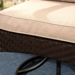 5pc Outdoor Dining Set With Swivel Chairs With Seat & Back Cushions & Square Metal Slat Table With 1.57" Umbrella Hole - Captiva Designs -Outdoor Furniture Store GUEST ddd601e6 c447 4c78 8477 4fbef2c23906