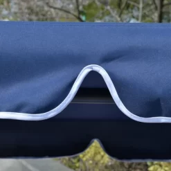 Outsunny 3-Person Porch Swing With Canopy, Patio Swing Chair, Outdoor Canopy Swing Bench With Adjustable Shade, Cushion And Steel Frame -Outdoor Furniture Store GUEST de13948e 0cf3 44bc afda a1620fff86cf