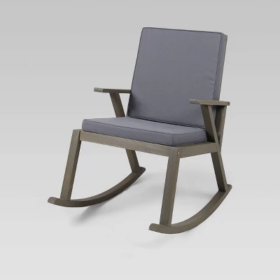 Champlain Acacia Wood Patio Rocking Chair - Christopher Knight Home 9 Champlain Acacia Wood Patio Rocking Chair - Christopher Knight Home - Image 7