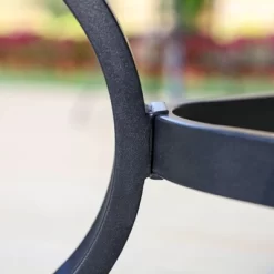 5pc Outdoor Dining Set With Swivel Chairs With Seat & Back Cushions & Square Metal Slat Table With 1.57" Umbrella Hole - Captiva Designs -Outdoor Furniture Store GUEST de5b17e8 b8da 422b 9c13 3e294e6481e0