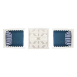 Pate 3pc Bistro Set - White/Navy - Safavieh -Outdoor Furniture Store GUEST de6b85af 1a33 4b37 8bc6 a1c09823970d