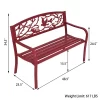 Costway Patio Garden Bench Park Yard Outdoor Furniture Cast Iron Porch Chair Red -Outdoor Furniture Store GUEST df5d8419 adb5 4fb9 b0d3 43373e69430e