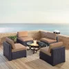 Biscayne 5pc Outdoor Wicker Conversation Set With 4 Armless Chairs & Fire Pit - Mocha - Crosley 2 Biscayne 5pc Outdoor Wicker Conversation Set With 4 Armless Chairs & Fire Pit - Mocha - Crosley -Outdoor Furniture Store GUEST dfa48e6e 0fd9 44c7 8ea6 46c356b74679