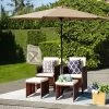5pc Outdoor Wicker Set With Chairs, Umbrella & Ottomans - Devoko -Outdoor Furniture Store GUEST dff0a1b0 6c1f 40c9 b5eb e475a0cdf705