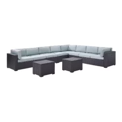 Biscayne 7pc Outdoor Wicker Sectional Set With 2 Coffee Tables - Sangria - Crosley -Outdoor Furniture Store GUEST e0e97535 b8dc 42de bd00 f4b16ba5eba5