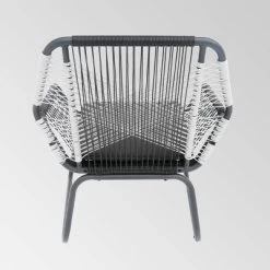 Milan 2pk Steel Club Chairs - Gray/White - Christopher Knight Home -Outdoor Furniture Store GUEST e10050f6 a2bd 49be ab1c 2de6e33f6ab2