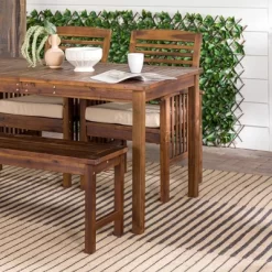 Ravenscroft 4pc Acacia Wood Patio Dining Set - Saracina Home -Outdoor Furniture Store GUEST e101c323 d528 4c44 add8 ef39ff566203