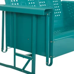 Bates Outdoor Loveseat Glider - Turquoise Gloss - Crosley -Outdoor Furniture Store GUEST e14c6cb5 6ea4 4b3e ae11 351fd4f4873f
